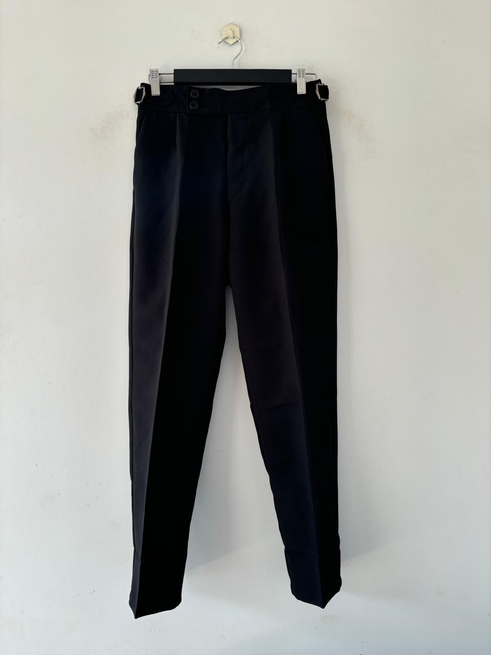 Jet black gurkha pant