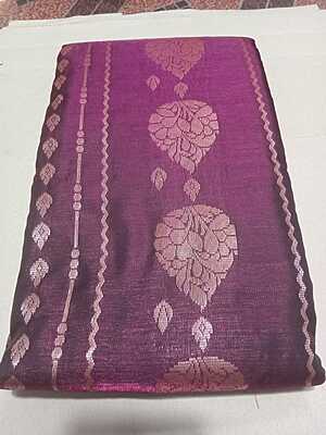 Pattu Saree with Purple Colour