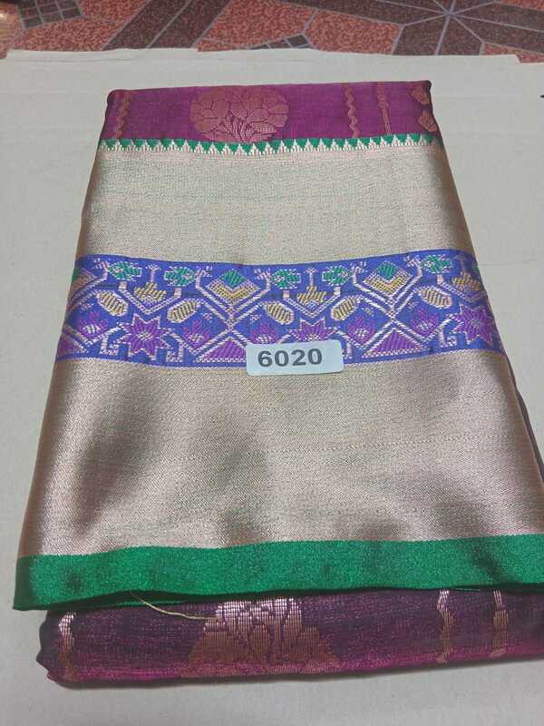 Pattu Saree with Purple Colour