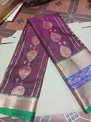 Pattu Saree with Purple Colour