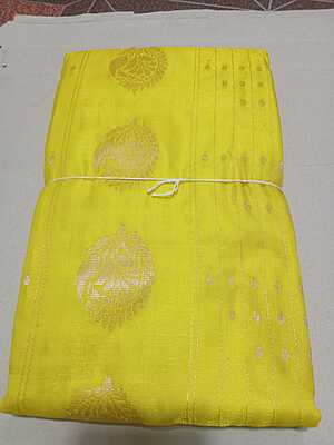 Pattu Saree with Yellow Colour