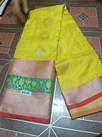 Pattu Saree with Yellow Colour