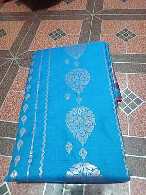 Pattu Saree with Blue Colour