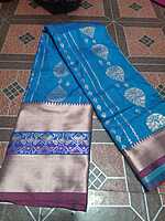 Pattu Saree with Blue Colour