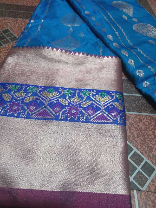 Pattu Saree with Blue Colour