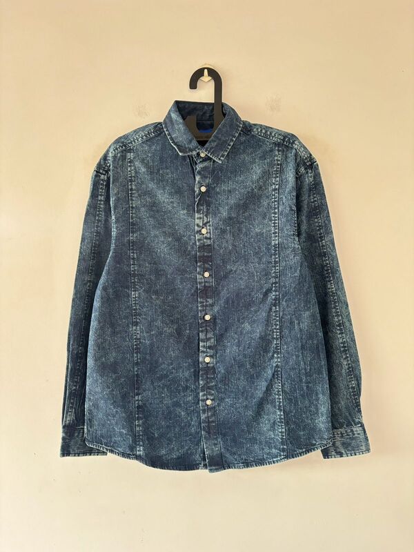 Slate indigo denim shirt