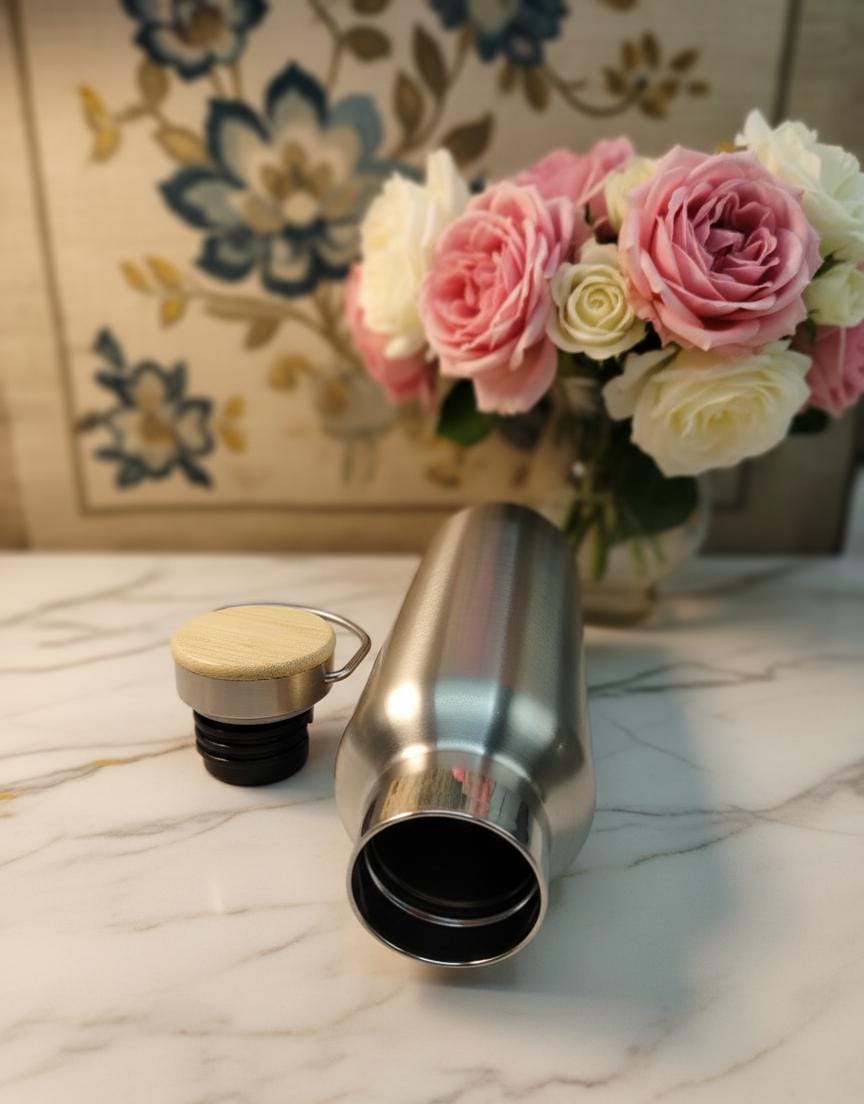 B14 Insulated Flask with Bamboo Lid, 500 ml