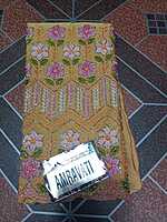 Siroski Stones Saree Light Orenge Colour With Maggam Work Blouse