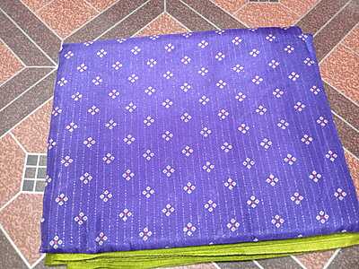 Dola Silk Saree Purple Colour With Green Border