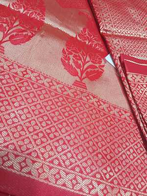 Pattu Saree Pink Colour With Silver Border