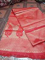 Pattu Saree Pink Colour With Silver Border