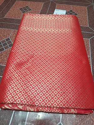 Pattu Saree Pink Colour With Silver Border