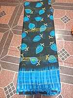 Georgette Two Sarees Yellow Colour and Blue Colour Combo