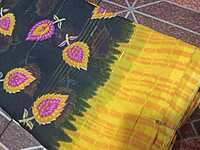 Georgette Two Sarees Yellow Colour and Blue Colour Combo