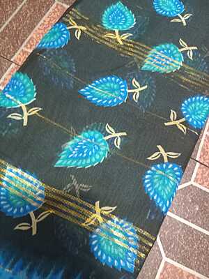 Georgette Two Sarees Yellow Colour and Blue Colour Combo