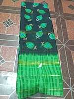 Georgette Two Sarees Pink Colour and Green Colour Combo
