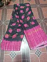 Georgette Two Sarees Pink Colour and Green Colour Combo
