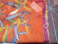 Georgette Saree Red Colour With Multi Colour Flowers