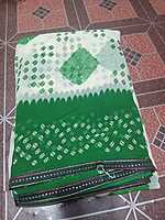 Georgette Saree Green Colour With Buttas Pattern