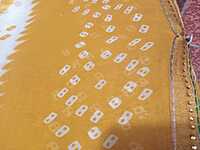 Georgette Saree Yellow Colour With Buttas Pattern