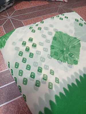 Georgette Saree Green Colour With Buttas Pattern