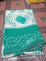 Georgette Saree Aqua Blue Colour With Buttas Pattern