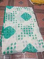 Georgette Saree Aqua Blue Colour With Buttas Pattern