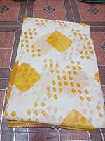 Georgette Saree Yellow Colour With Buttas Pattern