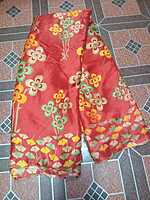 Soft Silk Red Colour With Flower Pattern