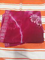 Muruga Print Siroski Stone Saree Pink Colour
