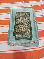 Jimmy Chu Siroski Stone Saree Light Blue Colour With Designer Blouse