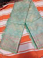 Soft Pattu Saree Light Blue Colour With Buttas