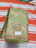 Soft Pattu Saree Light Green Colour With Buttas