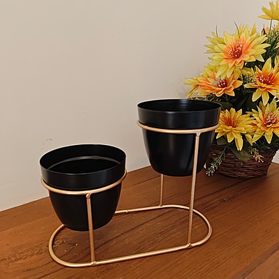 2 Planter Set with Stand 1028-A