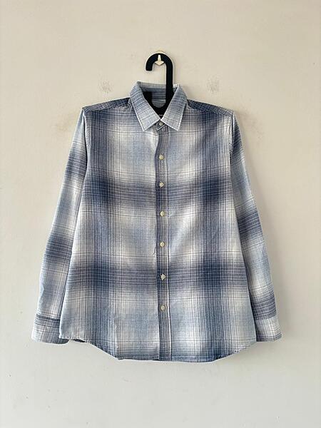 Slate blue faded flannels