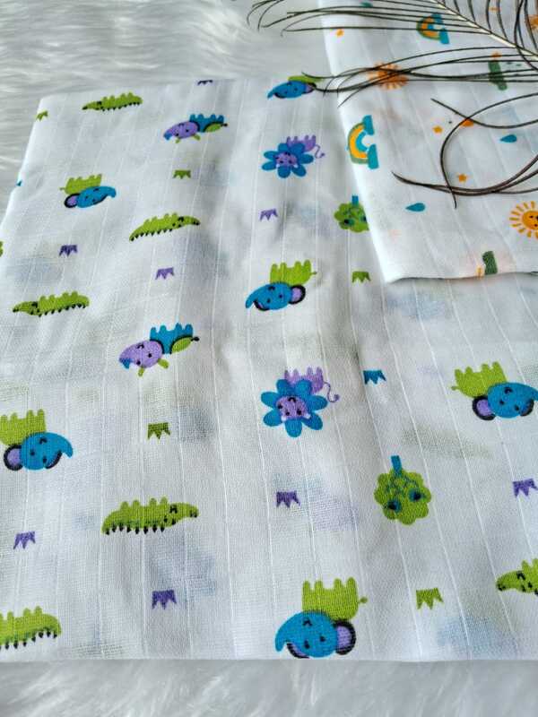 Muslin White bath towel pack of 2 combo