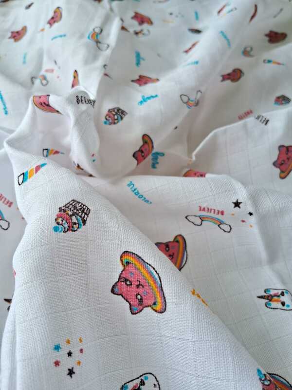 Muslin White bath towels