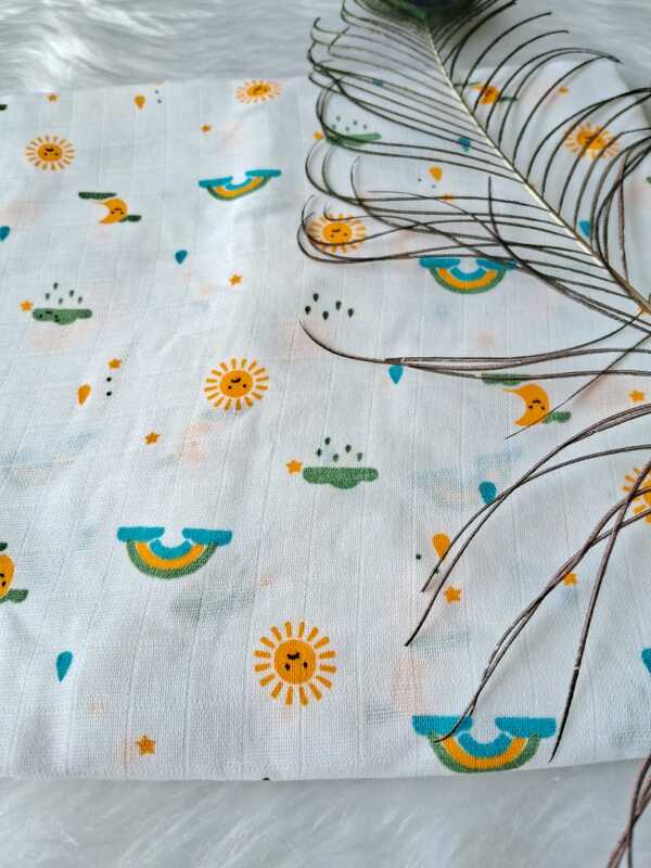 Muslin White bath towels