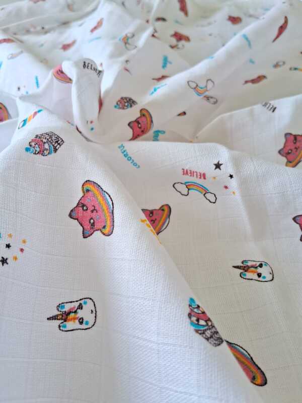 Muslin White bath towel pack of 2 combo