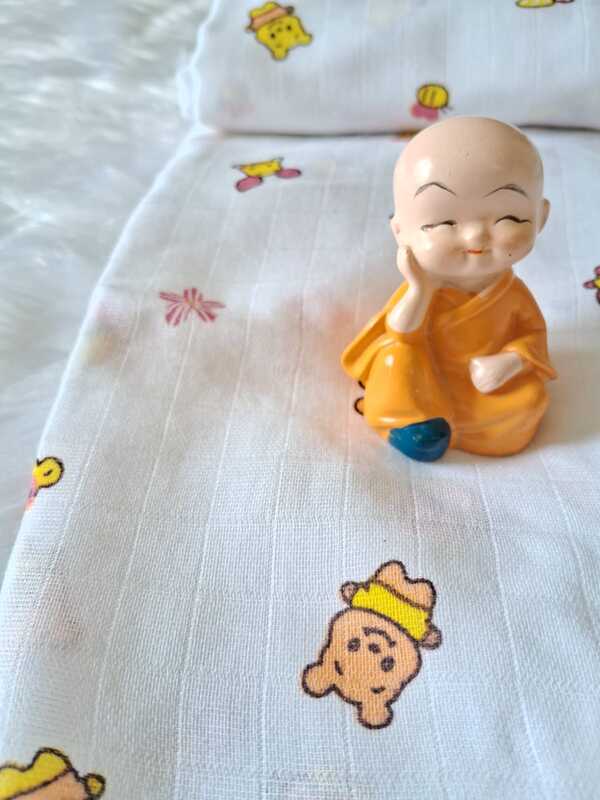 Muslin White bath towel pack of 3 combo