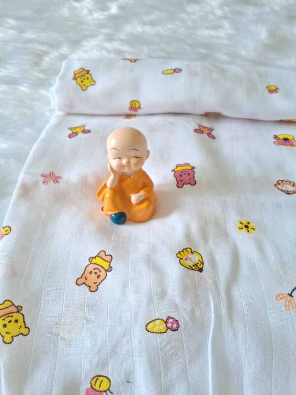 Muslin White bath towel pack of 3 combo