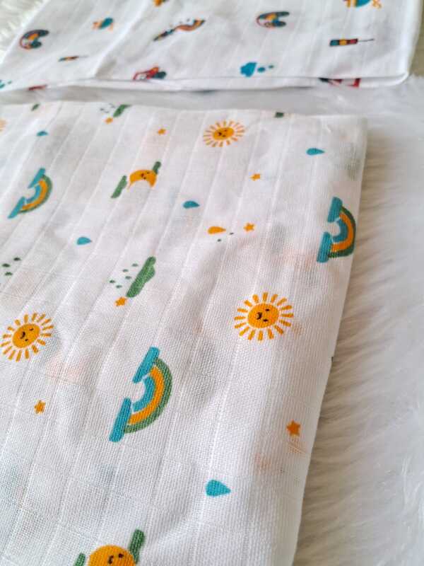 Muslin White bath towels