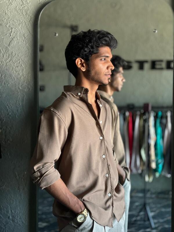 Wood brown Imp-plain shirt