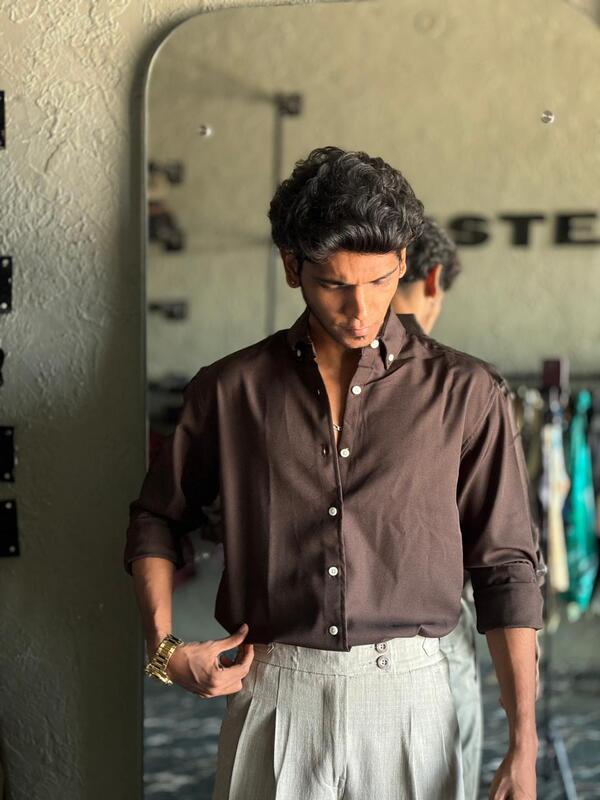 Chocolate brown Imp-plain shirt