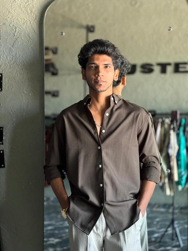 Truffle brown Imp-plain shirt