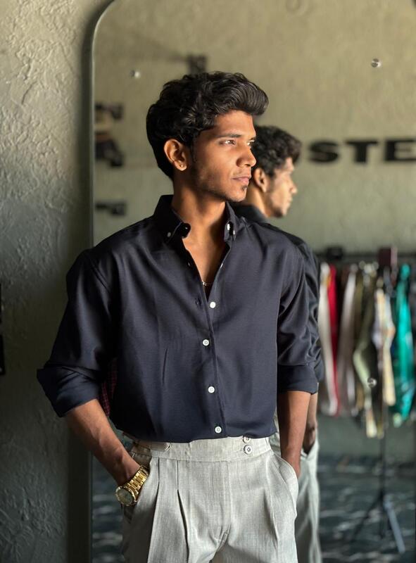 Midnight blue Imp-plain shirt