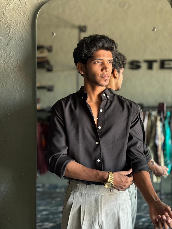 Jet black Imp-plain shirt