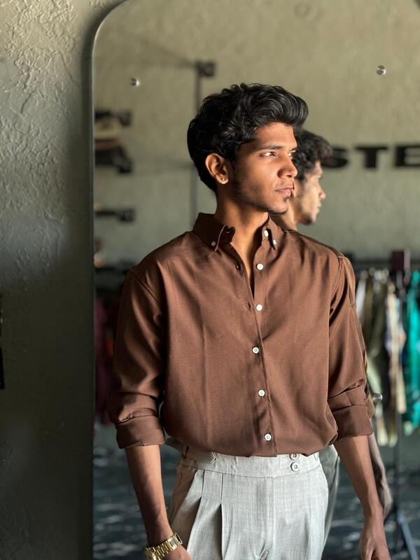 Copper brown Imp-plain shirt