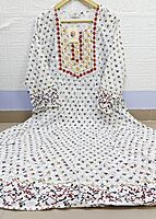 Cotton Umbrella Kurti White