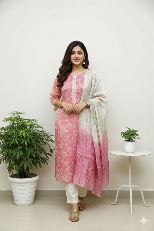 3 Pcs Set Golden Pink